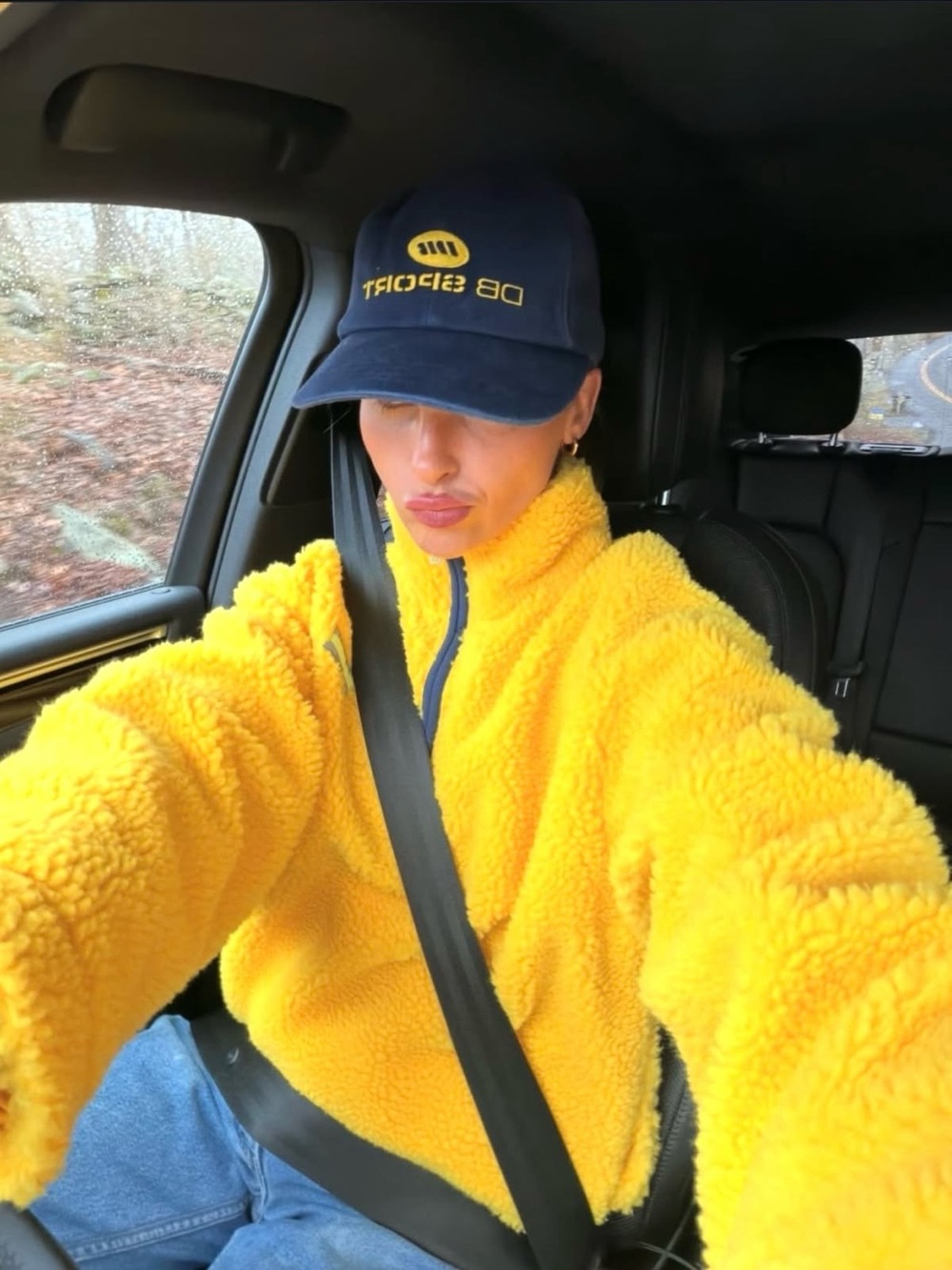 L.L. Bean Yellow Quarter-Zip Fleece Jacket